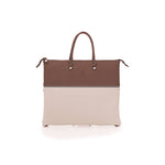 Small Leather Two-Tone Brown/Milk